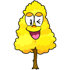 Laughing Yellow Fall Tree