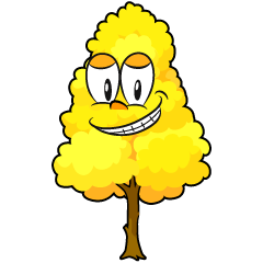 Grinning Yellow Fall Tree