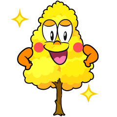 Glitter Yellow Fall Tree