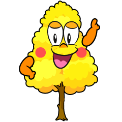 Posing Yellow Fall Tree