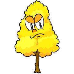 Angry Yellow Fall Tree