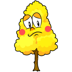 Thinking Yellow Fall Tree