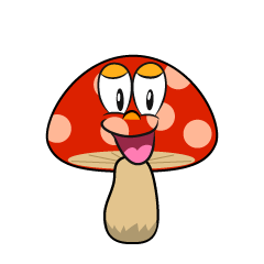 Smiling Red Mushroom