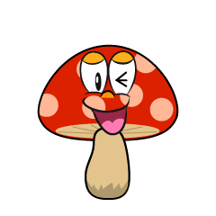 Laughing Red Mushroom