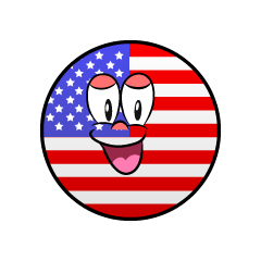 Bandera Estadounidense Sonriente