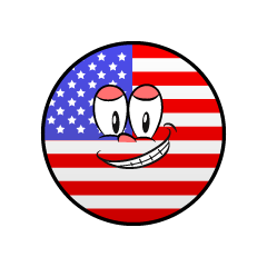 Bandera Estadounidense Sonriendo