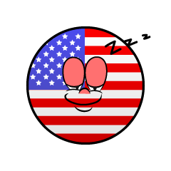 Bandera Estadounidense Dormido