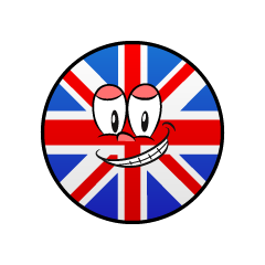 Bandera Británica Sonriendo