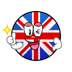 Bandera Británica Pulgares hacia arriba