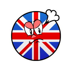 Bandera Británica Enojado