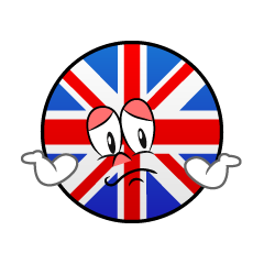 Bandera Británica Preocupado