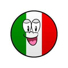 Bandera Italiana Sonriente