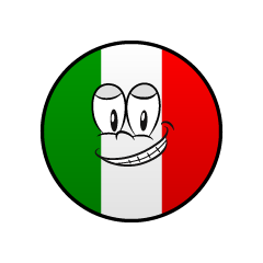 Bandera Italiana Sonriendo