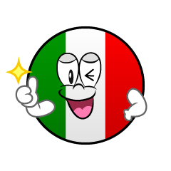 Bandera Italiana Pulgares hacia arriba