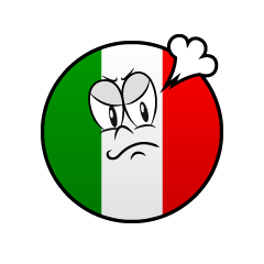 Bandera Italiana Enojado