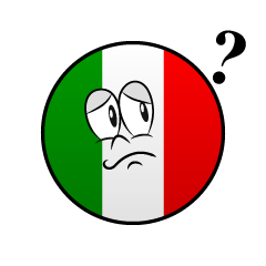 Bandera Italiana Pensando