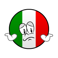 Bandera Italiana Preocupado