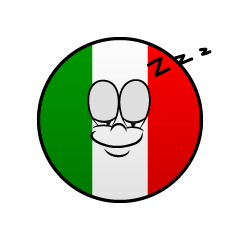 Bandera Italiana Dormido