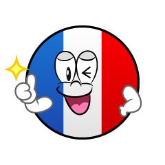 Bandera Francesa Pulgares hacia arriba