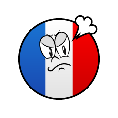 Bandera Francesa Enojado