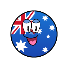 Bandera Australiana Sonriente