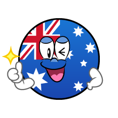 Bandera Australiana Pulgares hacia arriba