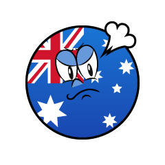 Bandera Australiana Enojado