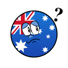 Bandera Australiana Pensando