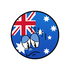 Bandera Australiana Deprimido