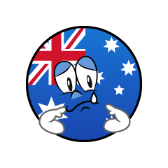 Bandera Australiana Triste