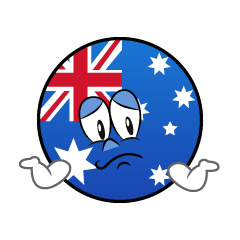 Bandera Australiana Preocupado