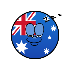 Bandera Australiana Dormido