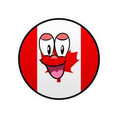 Bandera Canadiense Sonriente