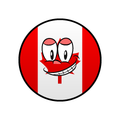 Bandera Canadiense Sonriendo