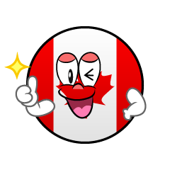 Bandera Canadiense Pulgares hacia arriba