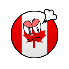 Bandera Canadiense Enojado