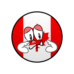 Bandera Canadiense Triste
