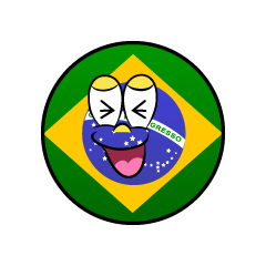 Bandera Brasil Riendo