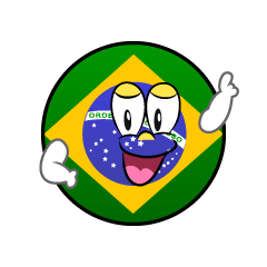 Bandera Brasil Pose Señalando