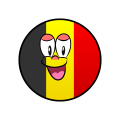 Bandera Bélgica Sonriente