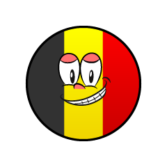Bandera Bélgica Sonriendo