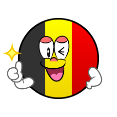 Bandera Bélgica Pulgares hacia arriba