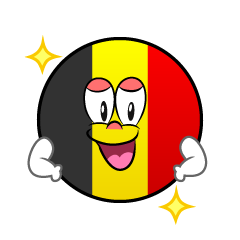 Bandera Bélgica Confiado
