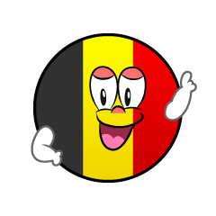 Bandera Bélgica Pose Señalando