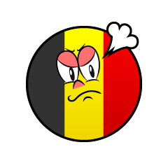 Bandera Bélgica Enojado