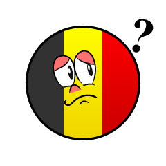 Bandera Bélgica Pensando