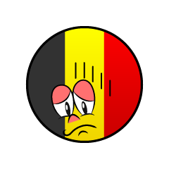 Bandera Bélgica Deprimido