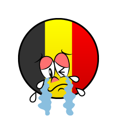 Bandera Bélgica Llorando