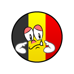 Bandera Bélgica Triste