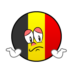 Bandera Bélgica Preocupado